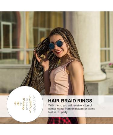 KALLORY 16 Pieces Spiral Hair Alloy Spiral Jewels Retro Dreadlocks Cuffs Accessories for Braid - Buy Online on GoSupps.com