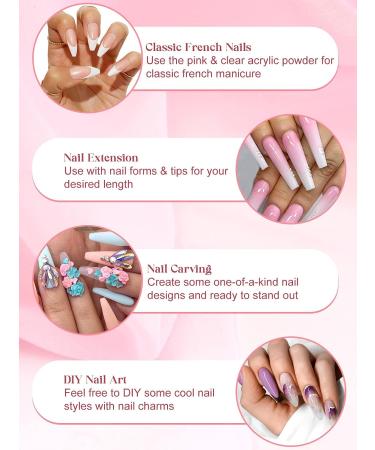 EBANKU Acrylic Powder Set - 24 Colors Professional Nail Extension Kit for Long-Lasting Nail Carving - No Lamp Needed - Buy Online on GoSupps.com