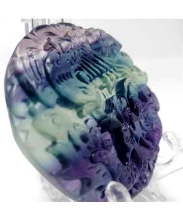 Natural Crystal Rough Natural Crystal Rough Natural Crystal Gemstone Colored Fluorite Carved Animal Dragon Phoenix Crystal Statue Exquisite Decoration 1 pc Fluorite 1.65in - Buy Online on GoSupps.com