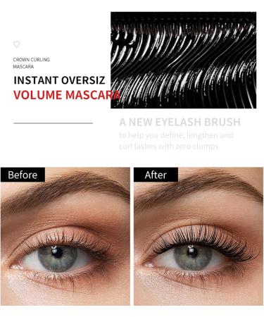 Waterproof Lash Mascara Long Curling Lengthening and Volumizing Mascara for Eyelash Extensions Waterproof Mascara Black - Buy Online on GoSupps.com