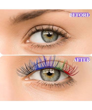 QUEWEL Colored Cluster Lashes Red C/D Curl Mix 8-16mm DIY False Eyelashes - Mega-BrownC-Mix8-16, 72 Count - Buy Online on GoSupps.com