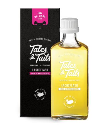 Tales & Tails salmon oil with Omega 3 for dogs - salmon flash | Without artificial additives | Salmon oil for dog food | 1x 240ml 1 pack