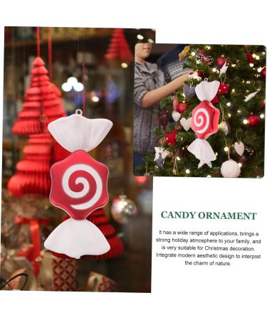 GREENADSCAPE 1pc Chic Xmas Pendants Hanging Christmas Decorations Xmas Tree Pendant Christmas Candy Pendant Red Red 32CM - Buy Online on GoSupps.com