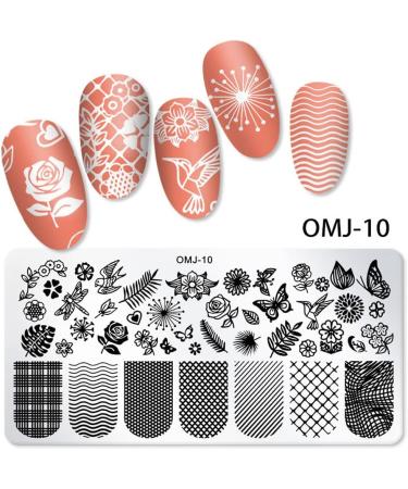 Nail Art Templates Set | Christmas Tree & Butterfly Nail Stamp Panels | 6-Piece Manicure Tools for Women & Children - Perfect Nail Decor - Buy Online on GoSupps.com