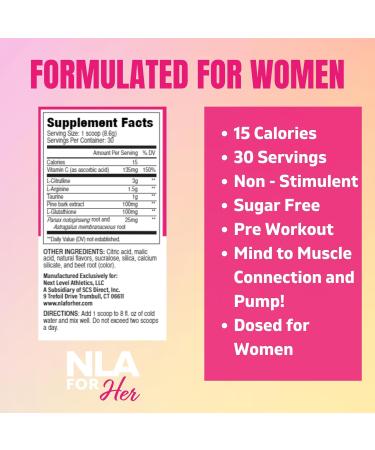 Her Pump Non-Stim Pre-Workout for Women | Strawberry Lemonade | Boosts Energy Focus & Performance | Vegan & Gluten-Free | 30 Servings - Buy Online on GoSupps.com