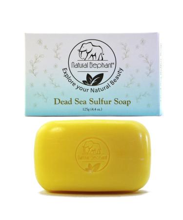 Natural Elephant Dead Sea Sulfur Soap 4.4 oz (125 g) Aloe Vera 4.4 Ounce (Pack of 1)