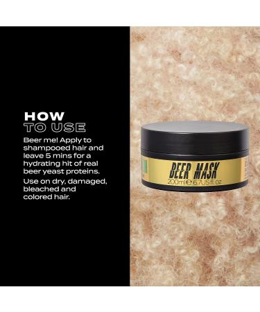 Bleach London Beer Mask - Deep Conditioning Hair Mask with Beer Proteins | Vegan & Cruelty Free | Nutrient Rich Treatment | 6.7 fl oz - Buy Online on GoSupps.com