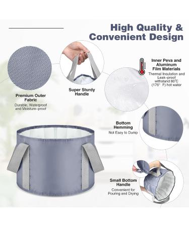 3-Piece Collapsible Foot Soak Tub | Portable & Multifunctional Basin for Camping, Fishing, Hiking | Pedicure Bowl for Spa Travel | 14L Capacity | 3 Colors - Buy Online on GoSupps.com