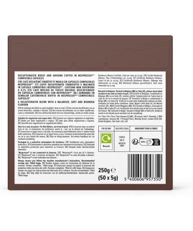 by Amazon Lungo Decaf Coffee Capsules Compatible with Nespresso Medium Roast 100 Count (2 Pack of 50) Rainforest Alliance Certified - Buy Online on GoSupps.com