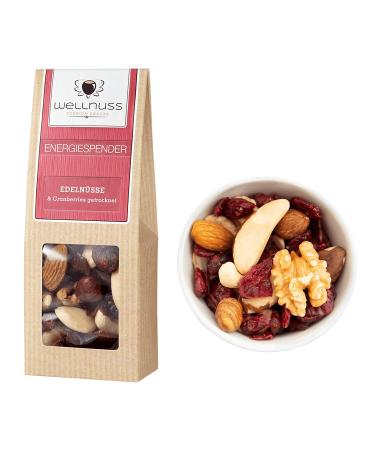 Wellnut Gourmet Birthday Gift Set - Premium Delicatessen in Birch Wood Box | 4 Nut Mixes & Chocolate Snacks for Men & Women - Buy Online on GoSupps.com