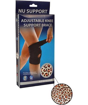 Nufoot Adjustable Knee Support Brace - Medium Leopard | Comfortable Stylish & Effective Relief for All Activities - Buy Online on GoSupps.com