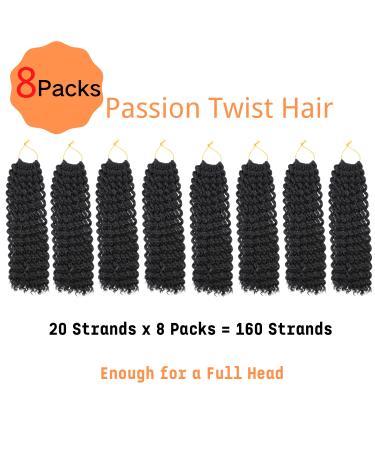 Passion Twist Hair - 12 Inch Water Wave Crochet Braids for Black Women - 8 Packs of Not Pre-twisted Braiding Hair Extensions - Buy Online on GoSupps.com