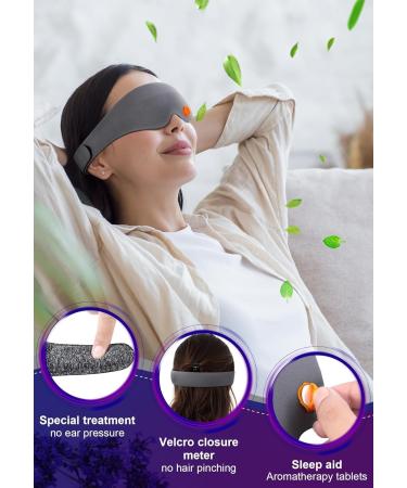 Ultra Soft 3D Sleep Eye Mask - Cotton Travel Eye Mask for Complete Blackout | Adjustable Velcro Closure & Travel Pouch Included - Buy Online on GoSupps.com