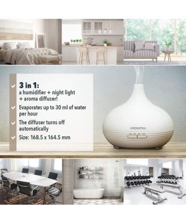 300ml Essential Oil Humidifier & Aroma Diffuser - LED Ultrasonic Aromatherapy for Home & Office - Buy Online on GoSupps.com