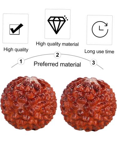 GLEAVI 4pcs Wooden Baoding Balls - Hand Massage & Stress Relief | Litchi Carving Crafts for Zen Meditation & Relaxation - Buy Online on GoSupps.com
