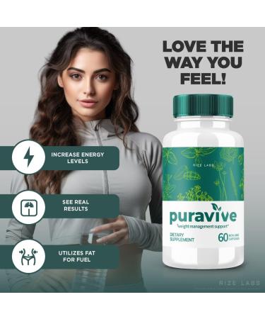 Puravive Weight Loss Capsules - Exotic Rice Pills for BAT Boost Energy Detox & Cleanse - Non-GMO Easy to Swallow (60 Caps - Buy Online on GoSupps.com