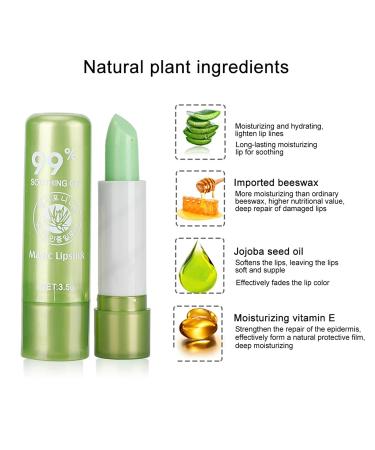 Aloe Vera Color Changing Lip Balm - Moisturizing Gloss Lipstick | 0.15g Beauty Makeup Tool - International Shipping - Buy Online on GoSupps.com