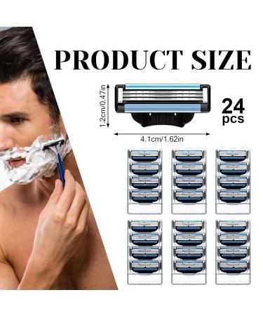 24 PCs Mach3 Razor Blades - Premium Manual Blades for Clean Shaving Beard & Leg Hair International Shipping Available - Buy Online on GoSupps.com