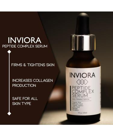 Advanced Peptide Complex Serum - Anti-Aging Skin Firming Collagen Serum for Women with Lactic Acid Peptides & Hyaluronic Acid - 1 Oz - Buy Online on GoSupps.com