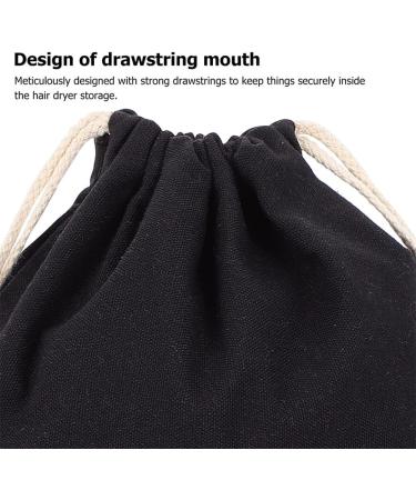 Drawstring Hair Dryer Storage Bags: 2pcs Hairdryer Dust Bags Mini Pouch for Hair Dryer Head Earphone Rings Cosmetics Organizer (Black Letter+ White Letter) As Shown - Buy Online on GoSupps.com
