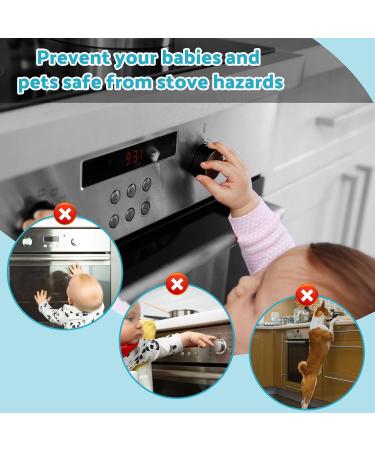 6 Pieces Black Stove Button Child Lock - Baby Safety Protection for Rotary Buttons - Easy Installation without Dismantling - Buy Online on GoSupps.com