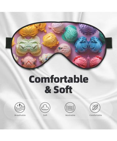 Shop Many Colored Ice Cream Sleep Mask | Adjustable Breathable & Fashionable Eye Mask for Comfortable Sleep | International Shipping Available - Buy Online on GoSupps.com