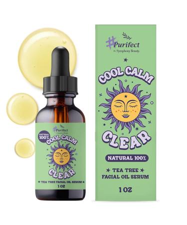 Purifect Tea Tree Facial Oil Serum with Vitamin E Oil Anti Redness Face Serum Soothes and Calms Irritated Skin All Skin Types 30ml Cool Calm Clear