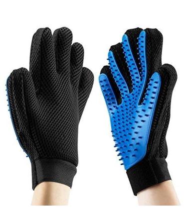 Pet Glove: Grooming Tool + Furniture Pet Hair Remover Mitt - For Cat & Dog - Long & Short Fur - Gentle Deshedding Brush - Rubber Tips for Massage - Soft Groomer Mitt (1 right hand) - Buy Online on GoSupps.com