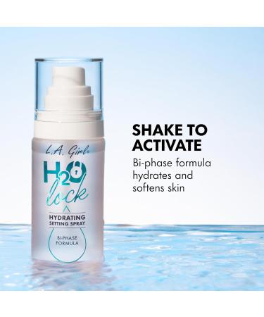 L.A. Girl H2O Lock Setting Spray Bi-Phase Hydrating Makeup Setting Mist with Aloe Vera Vitamin E Cucumber Extract Dewy Finish Long-Lasting G97882 - Buy Online on GoSupps.com