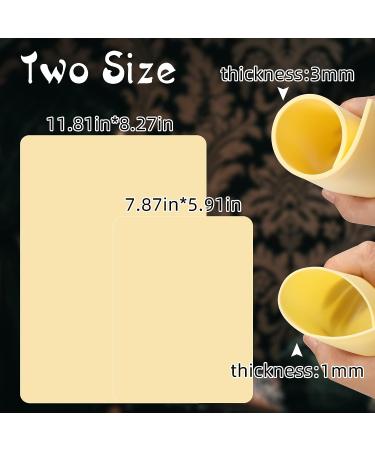 Eiptwh Tattoo Practice Skin Bundle | 3mm Thickness | Double Sided Fake Skin for Beginners and Artists | 2 Sheets (11.51x7.8) + 5 Sheets (7.70x5.85) - Buy Online on GoSupps.com