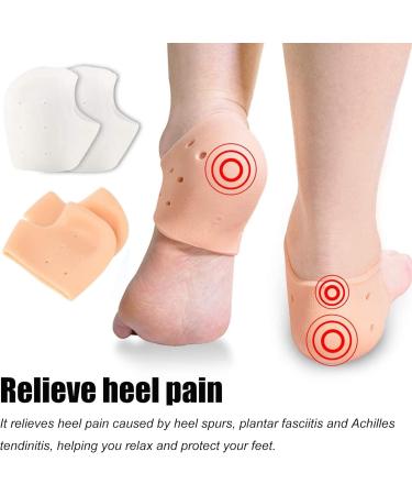 4-Piece Silicone Heel Protection Pads for Pain Relief | Gel Heel Socks for Men & Women - Cracked Heel Solution - Buy Online on GoSupps.com