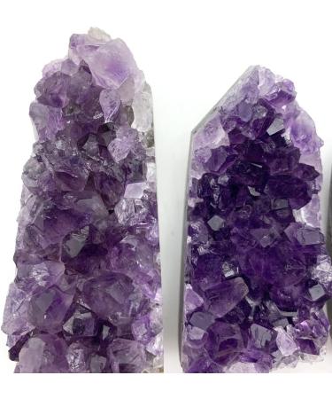 Crystal Rough Specimen Healed Natural Dark Purple Amethyst Uruguary Cluster Point Tower Crystal Quartz Specimen Home Decoration Natural Crystals As a Gift - Buy Online on GoSupps.com