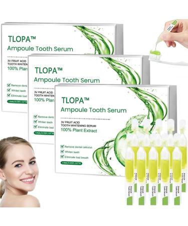 Qingfang tlopa ampoule toothpaste ampoule toothpaste ampoule essence ampoule tooth serum 3V fruit acid tooth whitening disposable dental removal of tartar & dental covering (10 pack) 30 pieces