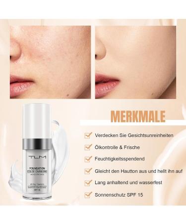 EONFAVE Foundation Color Changing moisturizing and SPF15 sun protection color changing foundation for mature skin flawless concealer makeup foundation for light to medium skin tones - Buy Online on GoSupps.com