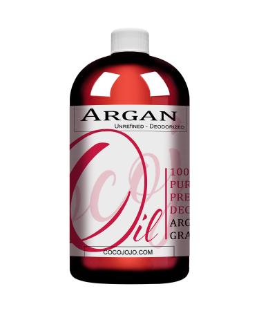 cocojojo 100% Pure Argan Oil Deodorized Refined Cold Pressed  32 Fluid Ounce 32 Fl Oz (Pack of 1)