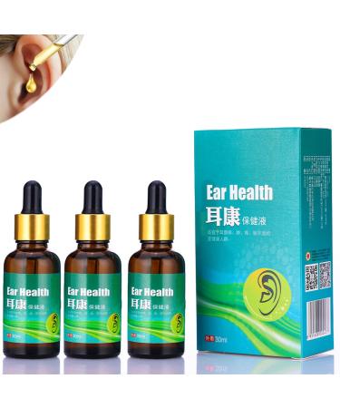 Kfvbbt Oveallgo PureHear Organic Ear Support Elixir Natural Products Organic Ear Oil Natural Ear Drops for Ringing Ears Ear Pain (Size : 3pcs)