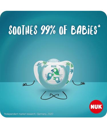NUK Signature Day & Night Baby Dummy 18-36 Months Soothes 95% of Babies 4 Count & Star Baby Dummy | 18-36 Months | Day & Night Soothers | 2 Count Blue 18-36m 2023 4 Pack + 2 Count - Buy Online on GoSupps.com