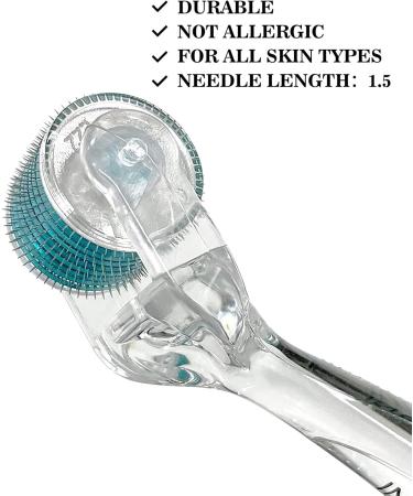Derma Roller 1.5mm - Incellice 540 Needles Microneedle Scooter for Face & Body - Professional Skincare Tool for Men & Women - Buy Online on GoSupps.com