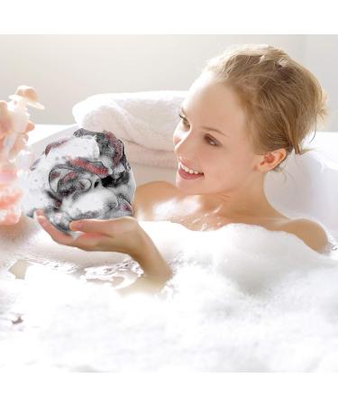 Premium Luffa Back Scrubber with Bamboo Charcoal | Exfoliating Loofah for Men & Women | 2 Long Handle Bath Sponges for Ultimate Shower Experience - Buy Online on GoSupps.com