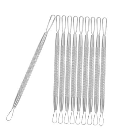 VINTORKY 7pcs Double-headed Extrusion Ring Pimple Extractor Comedone Needle Pore Stainless Steel