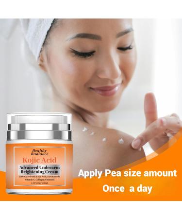 Kojic Acid Underarm Brightening Cream | Dark Spot Corrector with Glutathione Vitamin C & Niacinamide | Non-Greasy Cruelty-Free 1.7 Fl Oz - Buy Online on GoSupps.com