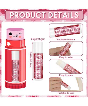 Leelosp 24 Set Valentine's Gift Lip Balms Bulk with Cards Galentine's Day Gifts Valentine's Day Party Favors Moisturizing Lip Balm Gifts for Her Women Staff Coworkers 0.15 Oz Each - Buy Online on GoSupps.com