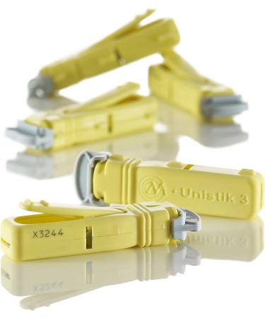 Owen Mumford Unistik 3 Safety Lancets (23G) 25 Count - Easy and Painless Blood Sampling - Buy Online on GoSupps.com