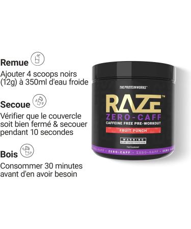 Raze Pre-Workout Powder | Zero Caffeine | Blue Raspberry - Buy Online on GoSupps.com