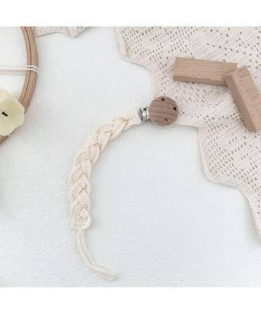 Handmade Crochet Pink Rose Baby Pacifier Chain | GLASSNOBLE | Eco-Friendly Baby Accessories - Buy Online on GoSupps.com