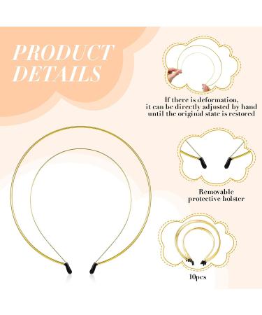 30 Pcs Angel Halo Headband Metal Tiara Hair Hoops for Women Girls - Gold | Birthday Wedding Bridal Halloween Cosplay Mardi Gras Party Accessories - Buy Online on GoSupps.com