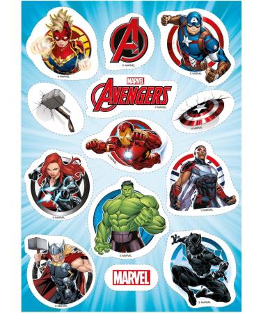 Avengers Edible Cake Toppers Set - 2 Packs + Mini Decorations for Children's Birthday Parties - Buy Online on GoSupps.com