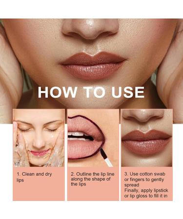 Mrettick 3PCS Lip Pencil Peel Off Lip Pencil Tattoo Peel Off Lip Stain Long Lasting Lip Stain Peel Off Infused with Hyaluronic Acid and Vitamin E (#1 M) - Buy Online on GoSupps.com