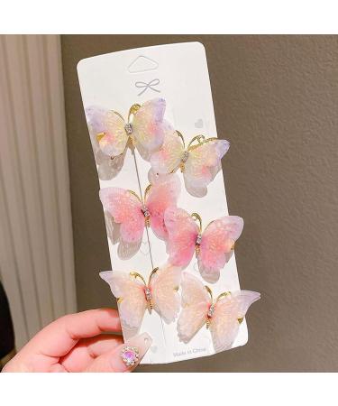 6Pcs Butterflies Decor Hair Clip Embellished Girl Princess Hair Pin Animal Shape Hair Pin Hair Accessories - Buy Online on GoSupps.com