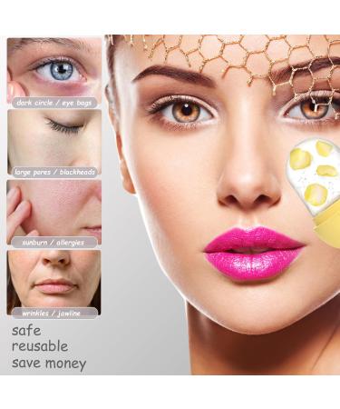 Keepaq Ice Scooter Face Eye Massager | Reusable Silicone Facial Roller for Pores & Skin Care | D-Yellow - Buy Online on GoSupps.com